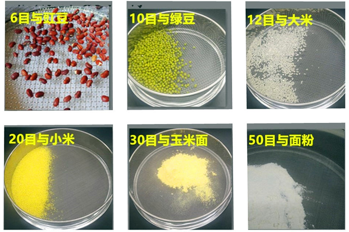 標(biāo)準(zhǔn)檢驗篩適用物料展示圖