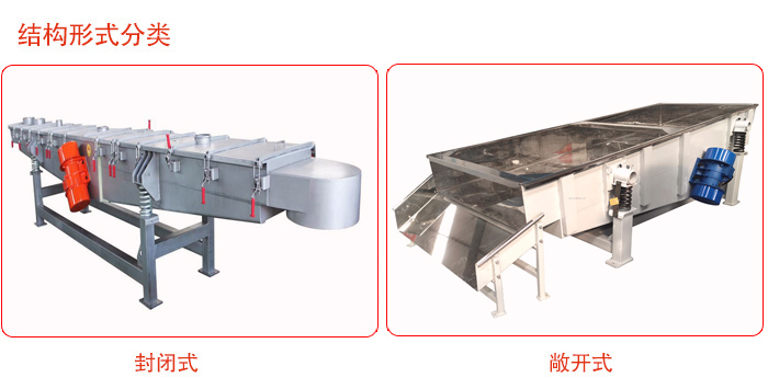 振動輸送機(jī)分為封閉式與敞開式兩種。
